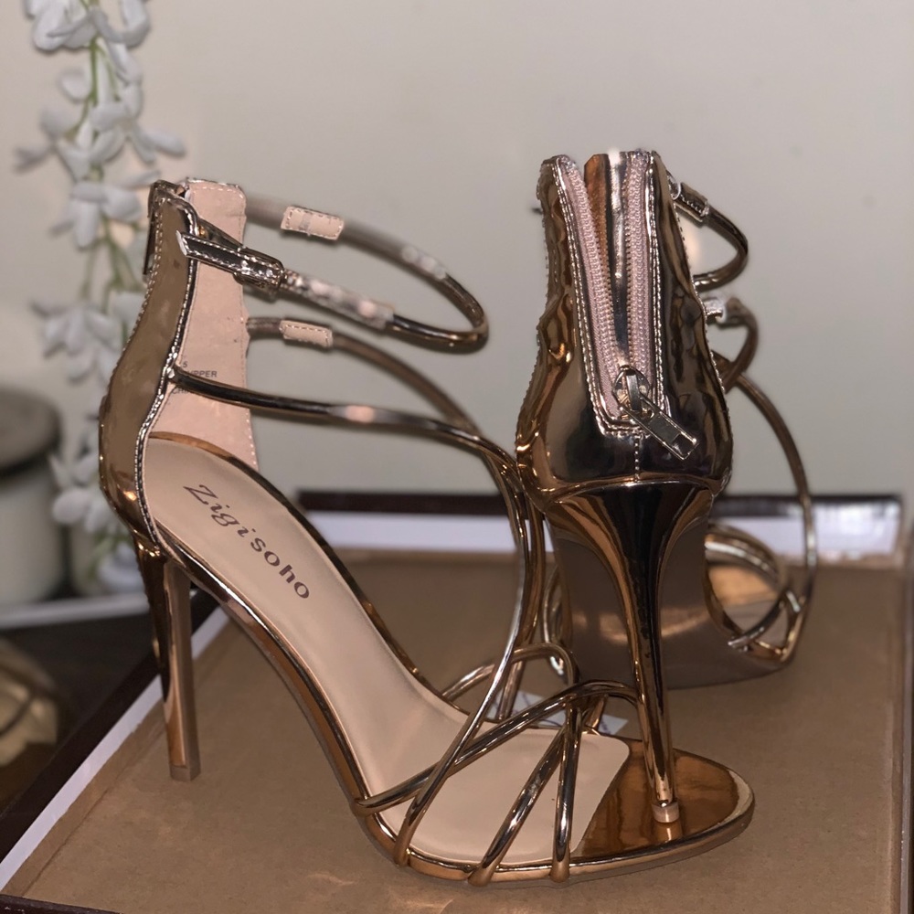 Rose Gold Strappy heels